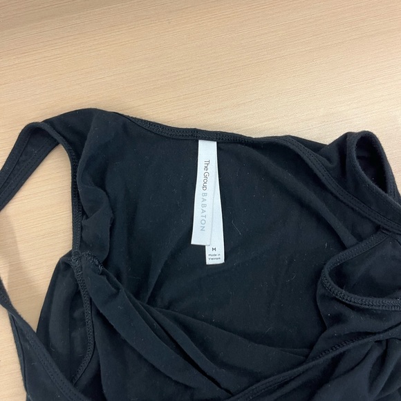 Babaton group maxi dress black cotton stretch. M like new - Picture 2 of 5